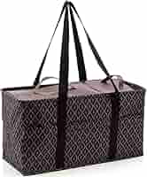 Amazon | 大型ユーティリティトートバッグ ハンドル付き ファスナー